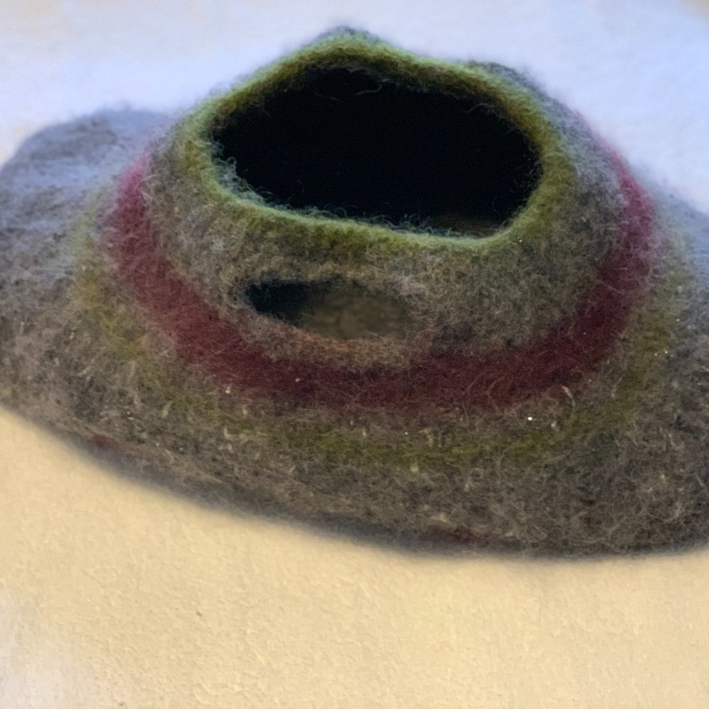 Handcrafted felted wool purse